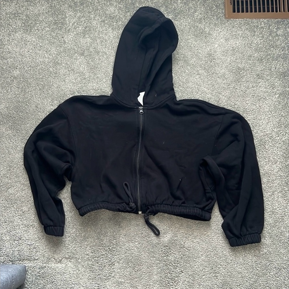 H&M Women's Black Bomber Jacket with Hood